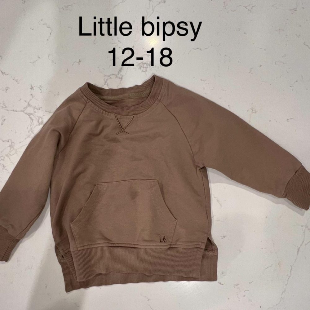 Little Bipsy brown kids sweatshirt size 12-18 months #kidsfashion